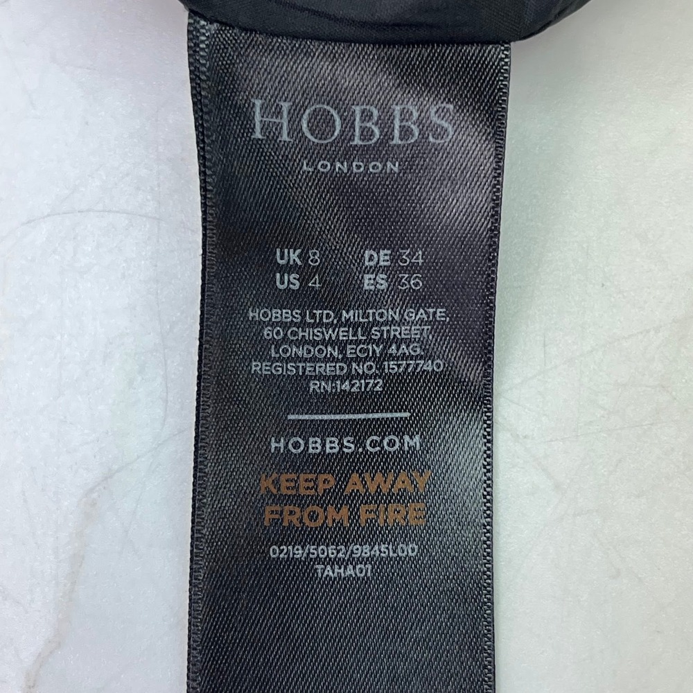 Hobbs London Black Sleeveless Sheath Dress Tailored V-Neck‎ Professional LBD - Picture 10 of 15